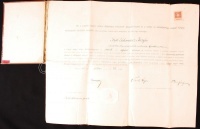 1906 A szegedi magyar királyi Bábaképző Intézet bába oklevele, Vászon. Sérült vászonborítóban