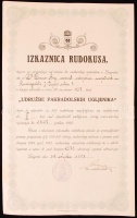 1914 6 db Horvát nyelvű bányászati oklevél / 1914 Croation diplomas regarding mining
