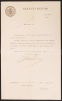1915 A Magyar Korona Országainak Vörös-kereszt-Egylete által kiadott oklevél főorvos részére