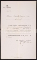1923 Magyar Folyam és Tengerhajózási Rt. előléptető oklevél hajógépész részére