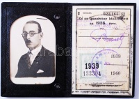 1939 Magyar Királyi Államvasutak félárú jegy váltására jogosító arcképes igazolvány