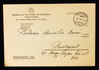 cca 1944 A Budapesti m. kir. távíró- és távbeszélő Igazgatóság által kiküldött felszólítás telefon kikapcsolásának ügyében