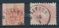 1850-1864 2 klf bélyeg 'WAITZEN'