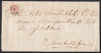 1853 3kr HP III. szép szélekkel (vízszintes hajtásnyom) távolsági levélen (teljes tartalommal) 'KIS-CZELL' - 'SZOMBATHELY'