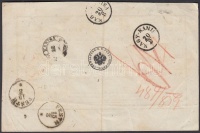 1853 Kocsiposta retour recepisse 'PESTH'-'NAGY-KANISA'