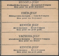 cca 1930 A Magyar Cserkészszövetség által kiadott étkezési jegyek