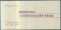 1947 meghívó cserkészlányok báljára