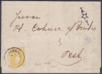 1860 2kr nyomtatványon '(NYÍR)EGYHÁZA'-Pest