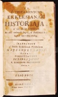 Majzonett Lajos: Az ó testamentomi ekklésiának históriája, a' sz. írás szerént. Az első embertől fogva, a' Babilóniai fogságból lett vissza-térésig. Ford. Pétzeli Jó'sef. I. köt.
Komáromban, 1791. Wéber. XXX, 583p. Modern,