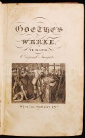 Goethe's Werke VI. Band. Wien 1816. Anton Strauß 508p. Korabeli félbőr kötésben / In half-leather binding