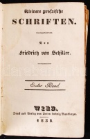 Friedrich Schiller's sämmtliche Werken in 36 Bänden. 1. Band. Wien. 1836. Anton Ludwig Mausberger. 214p. Kissé megviselt félvászon kötésben.