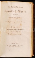 Friedrich Schiller's sämmtliche Werke 24. Band. Wien 1819. Bey Anton Doll. Sérült félbőr kötésben. / Damaged half leather binding