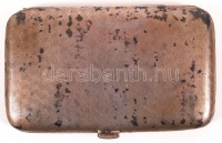 Art-deco ezüst (Ag.) cigarettatárca, jelzett,  mesterjeles (HF), nettó: 69 g, 10×6cm