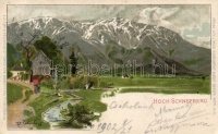 Hoch-Schneeberg 'Postkarte der K.K. Priv. Eisenbahn Wien- Aspang- u. Schneebergbahn Serie No.2' litho s: Zetsche