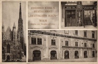 Vienna, Wien I. Friedrich Kargl's Restaurant 'Deutsches Haus' Stephanskirche (EK)