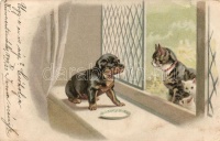Dog, cats, litho (b)