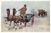 Carriage versus automobile humour, B.K.W.I. 555-5 s: Schönpflug (small tear)