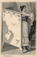 Erotic postcard, Künstlerpostkarte 12. J. Goldiner (fa)