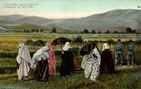 Turkish women at tour, soldiers, folklore, Nr. 43. (EK)