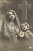 Praying, cross