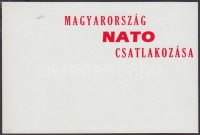 1999/3 Magyarország NATO csatlakozása emlékív piros felülnyomásának próbanyomata + tanúsítvány
