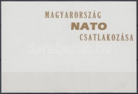 1999/3 Magyarország NATO csatlakozása emlékív feketenyomat hátoldali arany felülnyomattal