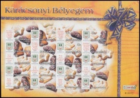 2004 Karácsonyi Bélyegem sütemények promóciós teljes ív sorszámmal (9.000)