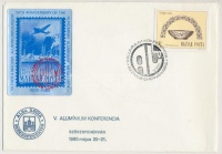 1985 Alumínium emlékív alkalmi bélyegzésű borítékon (15.000)