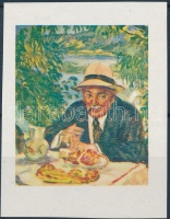 1967 Festmények III. 2Ft vágott bélyeg arany színnyomat nélkül. A szakirodalomban ismeretlen. / Mi 2347, gold colour print omitted. Not mentioned in the philatelic literature. Certificate: Glatz