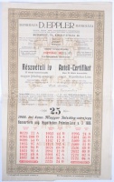 Budapest 1912. 'D. Eppler Bankháza / Részvételi ív' 25db jelzálog sorsjegyről T:III