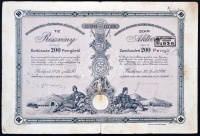 Budapest 1926. 'Magyar Általános Kőszénbánya Részvénytársulat' 10 részvénye egyenként 200P-ről, szárazpecséttel, bélyegzéssel T:III