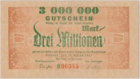 Német Birodalom / Weimari Köztársaság / Drezda 1923. 3.000.000M T:III
Germany / Weimar Republic / Dresden 1923. 3.000.000 Mark C:F