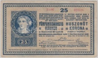 1918. 25K '3106' 3mm, hullámos hátlappal 'Heves Vármegye Tiszafüred Nagyközség 1901' felülbélyegzéssel T:III