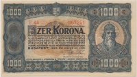 1923. 1000K T.W. nyomdahely jelöléssel T:I-
Adamo K37