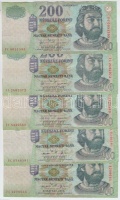 2003-2006. 200Ft 'FC' (5x) T:III,III-