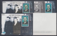 1998/8a Nagy Imre halálának 40. évfordulója emlékív 5 db-os garnitúra fekete felülnyomattal (55.000)