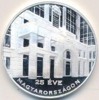 Fritz Mihály (1947-) DN 'CIB Bank / 25 éve Magyarországon' fém emlékérem (38,5mm) T:1- (PP)