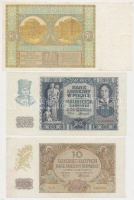 Lengyelország 1929-1940. 10Zl + 20Zl + 50Zl T:III
Poland 1929-1940. 10 Zlotych + 20 Zlotych + 50 Zlotych C:F
Krause 94,95,71