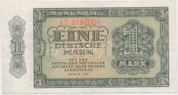 NDK 1948. 1M 7 számjegyű sorszám T:III
GDR 1948. 1 Mark 7 digit serial number C:F
Krause 9b