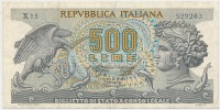 Olaszország 1966. 500L T:III
Italy 1966. 500 Lire C:F
Krause 93