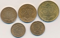 Kazahsztán 1993. 2T-50T (5xklf) C:XF
Kazakhstan 1993. 2 Tyin - 50 Tyin (5xdiff) T:2