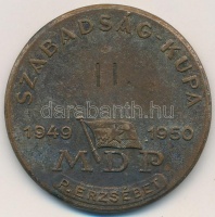 1950. 'Szabadság-kupa MDP Pesterzsébet' sakk díjérem (40mm) T:2-