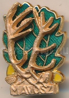 DN MAVOSZ (Magyar Vadászok Országos Szövetsége) zománcozott fém kitűző (24x16mm) T:2