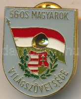 DN '56-os Magyarok Világszövetsége' zománcozott kitűző (18x14mm) T:2