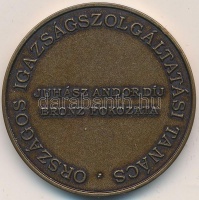 Bogár Lívia (1957-) DN 'Országos Igazságszolgáltatási Tanács - Juhász Andor Díj Bronz Fokozata' Br díjérem tokban (42,5mm) T:1