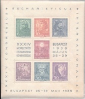 1938 10 db Eucharisztikus blokk, szokásos apró hibák (80.000)