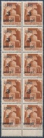 1945 Nagyvárad Hadvezérek 3P/20f tizestömb benne III+I+II típusösszefüggés 2x (71.000) garantáltan valódi