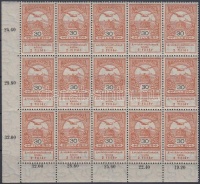 1913 Árvíz (I.) 30f ívsarki 15-ös tömb (12.000)