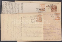 Ausztria 1927-1932 4 db képeslap, levelezőlap pályaudvari bélyegzésekkel