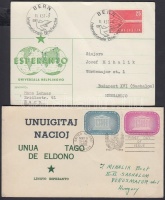 ENSZ Neww York, Hollandia, Svájc 1954-1957 3 klf eszperantós levél Budapestre